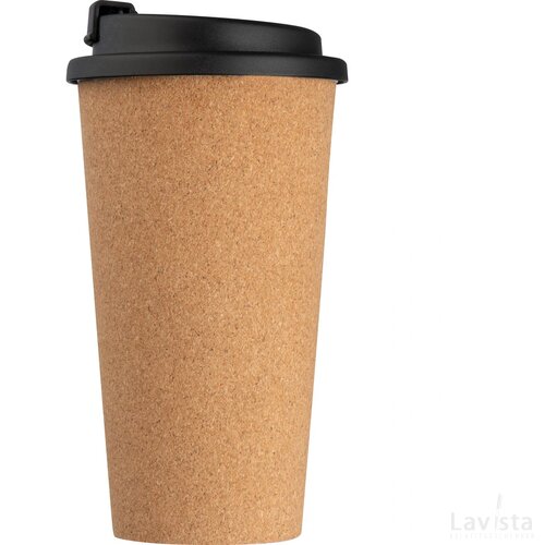 drinkbeker met oppervlak van kurk beige
