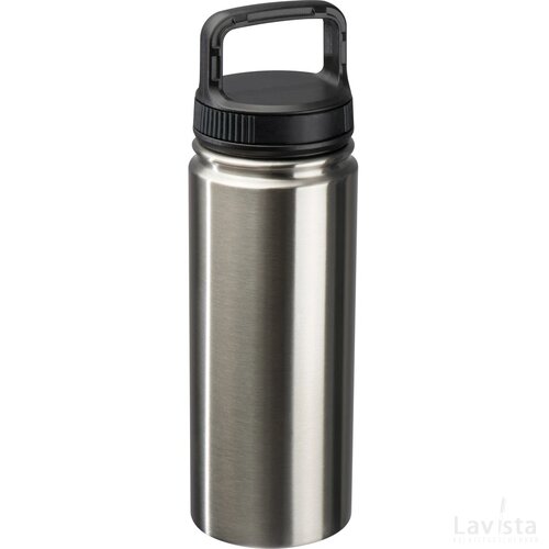Vacuüm drinkfles met 550 ml inhoud grijs silvergrey zilvergrijs