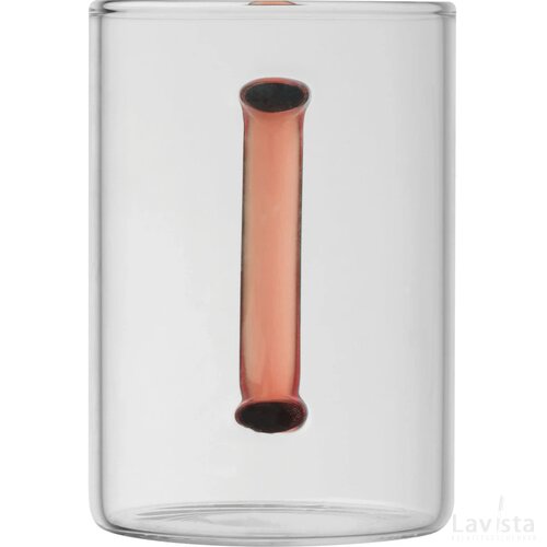 Theeglas met gekleurd oortje Rood