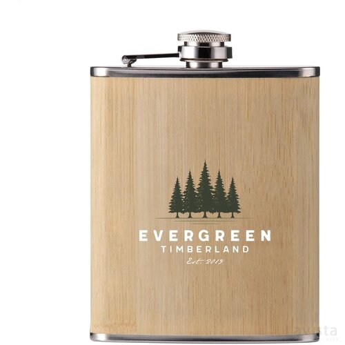 Hipflask Bamboo 200 Ml Heupfles Bamboe