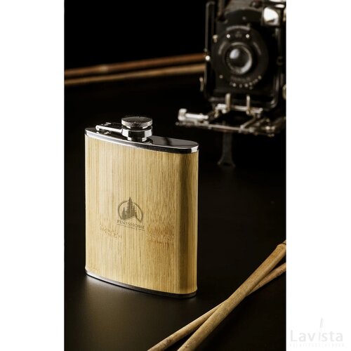 Hipflask Bamboo 200 Ml Heupfles Bamboe