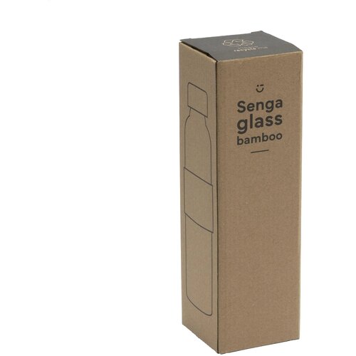 Senga Glass Bamboo Drinkfles Bamboe
