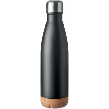 Dubbelwandige fles 500 ml Aspen cork zwart