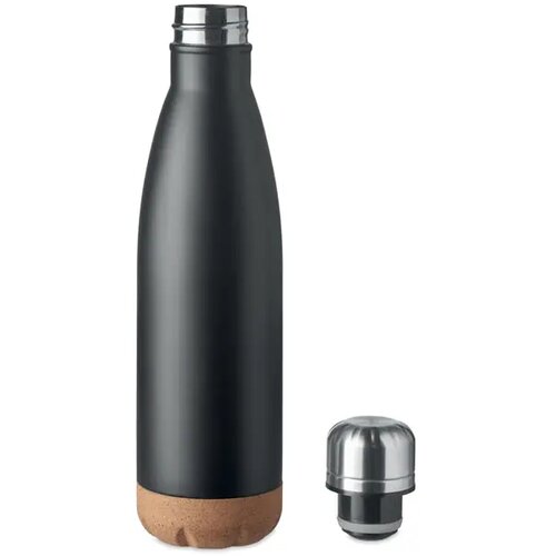 Dubbelwandige fles 500 ml Aspen cork zwart