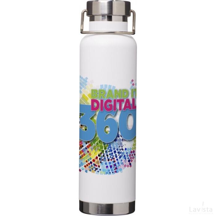 360° Brand it digital - gedecoreerde Thor drinkfles Wit