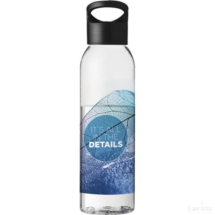 360° Brand it digital - gedecoreerde Sky Tritan™ drinkfles Transparant, Zwart