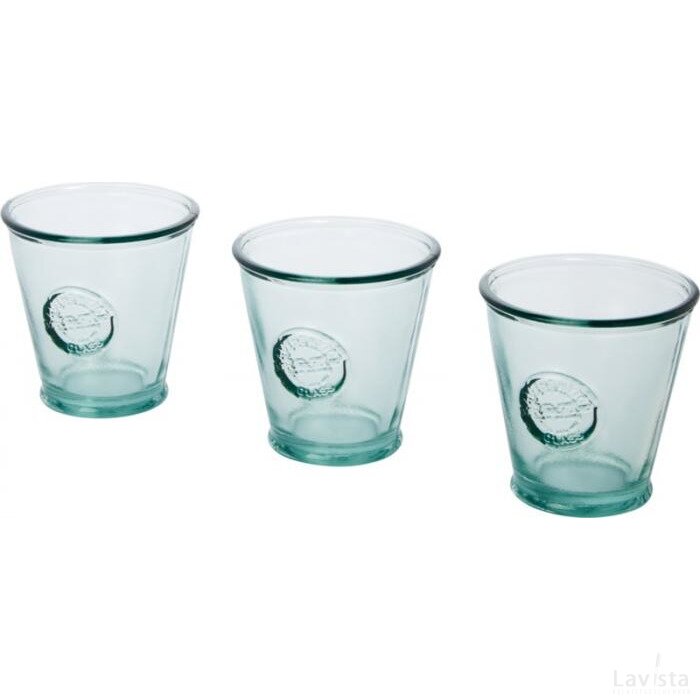 Copa driedelige set van 250 ml gerecycled glas Transparant