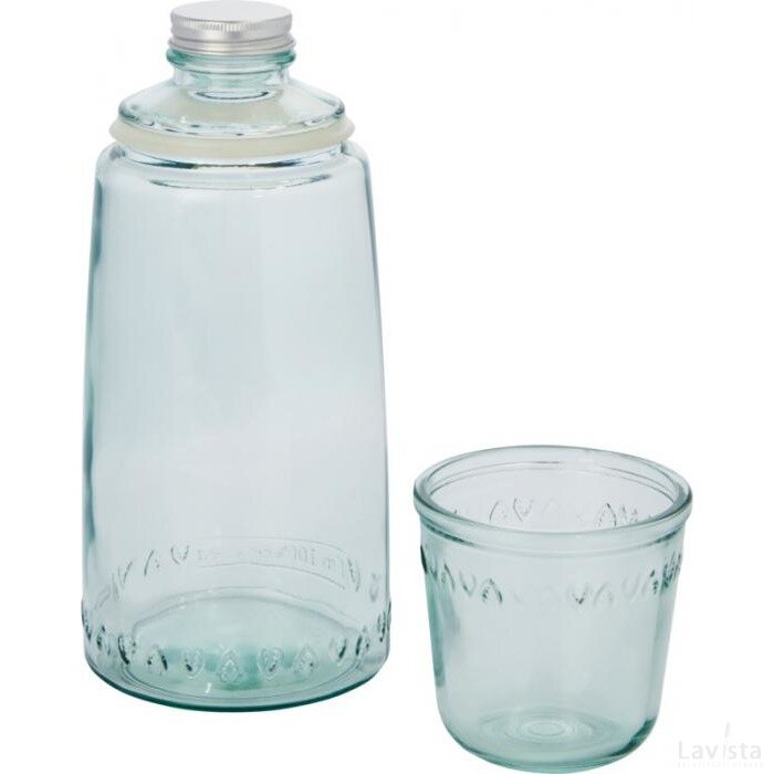 Vient tweedelige set gerecycled glas Transparant