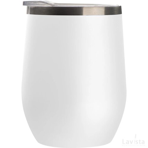 Dubbelwandige vacuüm drinkbeker, 380 ml wit