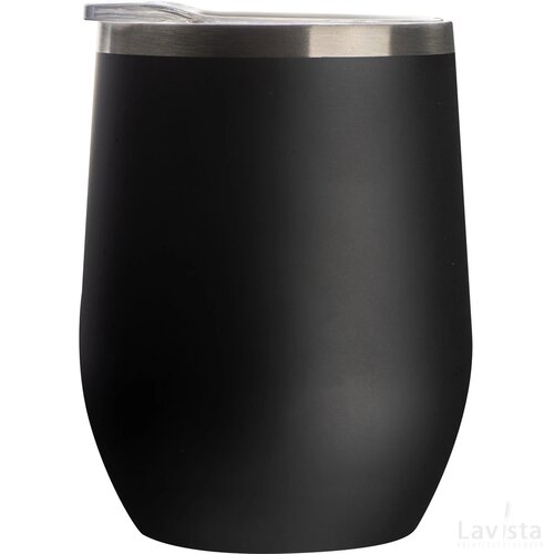 Dubbelwandige vacuüm drinkbeker, 380 ml zwart