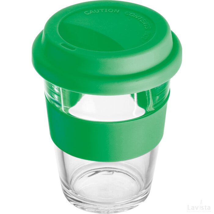 Beker van glas, 300 ml inhoud groen