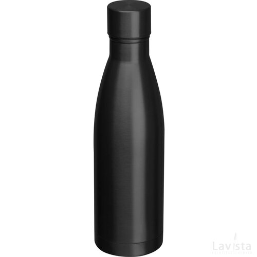 Drinkfles dubbelwandig van RVS, 500 ml inhoud zwart