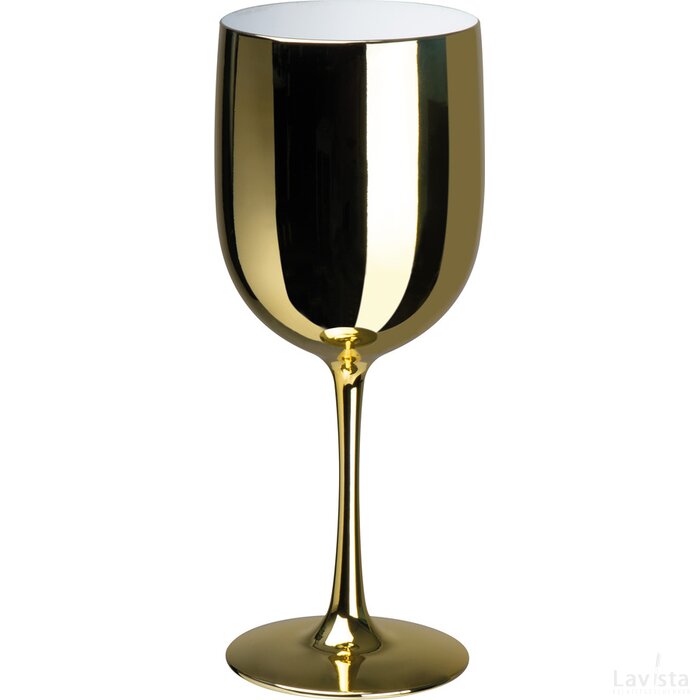 Hoogglans champagneglas van kunststof goud