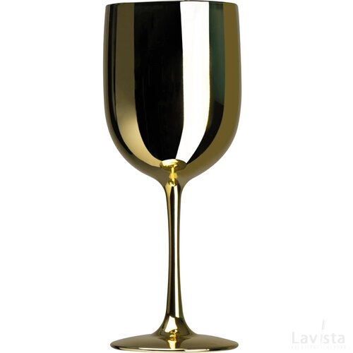 Hoogglans champagneglas van kunststof goud