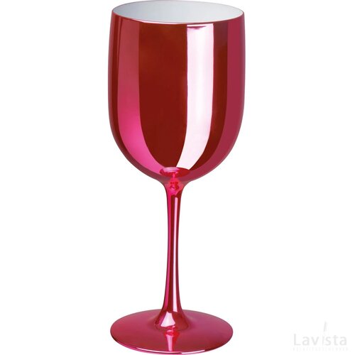 Hoogglans champagneglas van kunststof roze paars