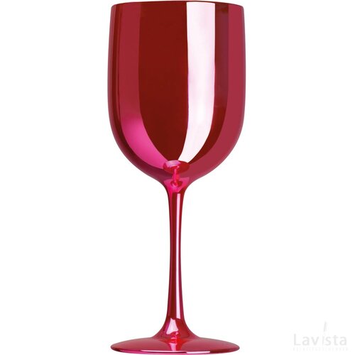 Hoogglans champagneglas van kunststof roze paars