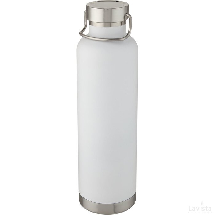 Thor 1 liter koper vacuüm geïsoleerde drinkfles Wit