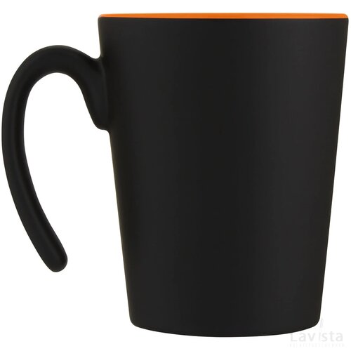 Keramische mok met modern handvat Oranje