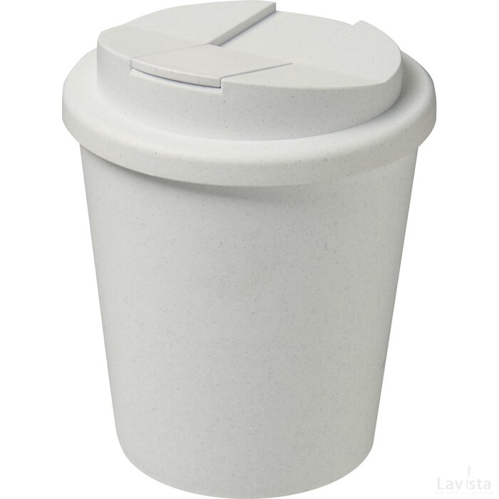 Americano® Espresso 250 ml gerecyclede beker met knoeibestendig deksel Wit