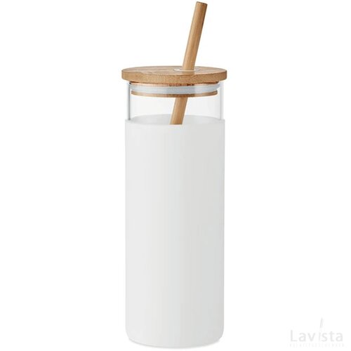 Glazen beker 450ml Strass wit