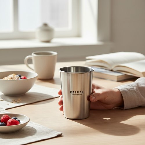 Rvs drinkbeker 350 ml Zilver 350 ml