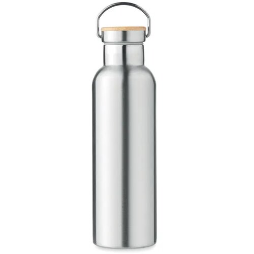 Dubbelwandige thermosfles 750ml Helsinki med mat zilver