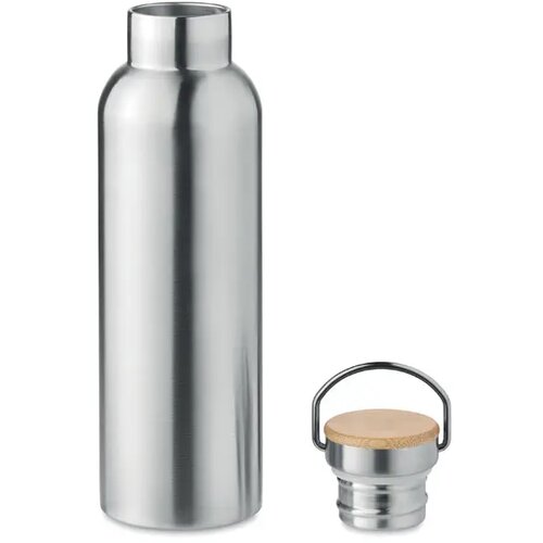 Dubbelwandige thermosfles 750ml Helsinki med mat zilver