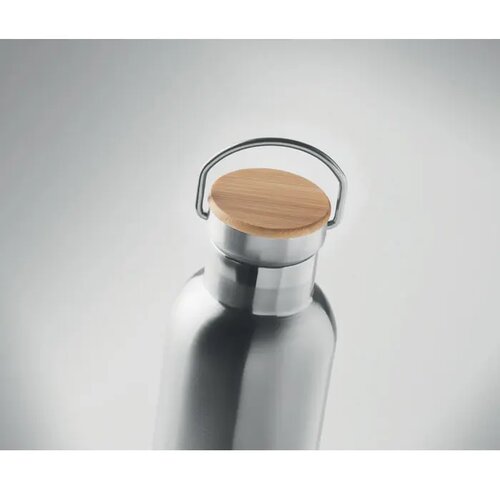 Dubbelwandige thermosfles 750ml Helsinki med mat zilver
