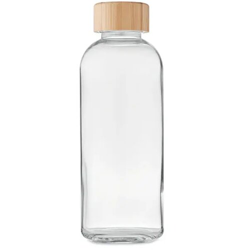 Glazen fles 650ml bamboe dop Frisian transparant