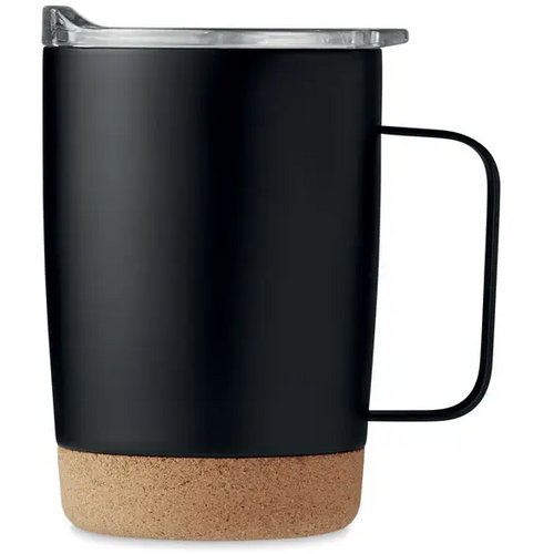 Dubbelwandige drinkbeker Ruby 300 ml Zwart