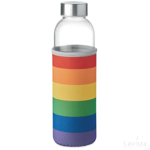 Glazen drinkfles 500ml Utah glass multicolour