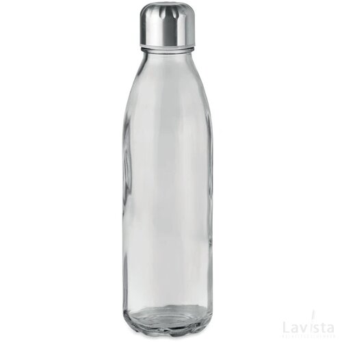 Glazen drinkfles 650ml Aspen glass transparant grijs