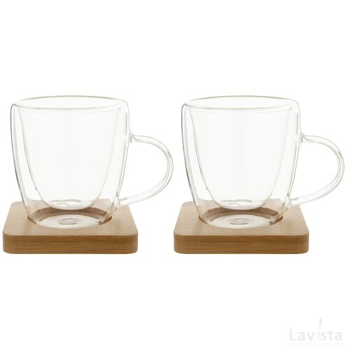 Glazen Espresso Kopjes Set Transparant