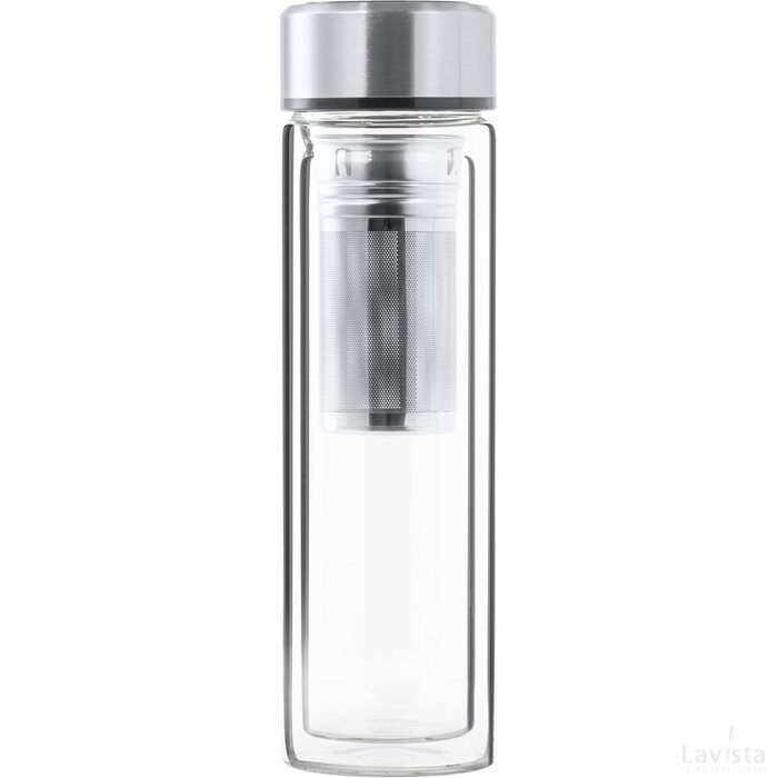 Bekins Glazen Thermosfles Wit