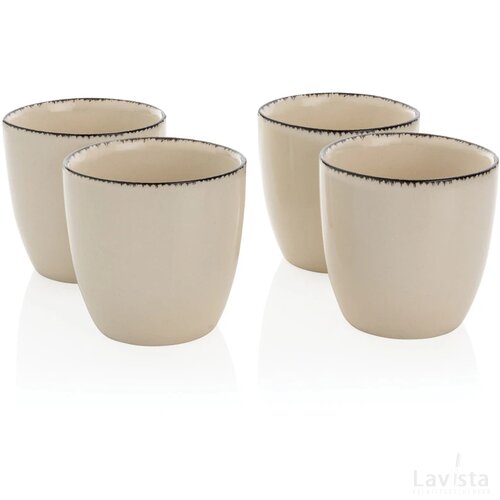 Ukiyo 4-delige set kopjes Wit