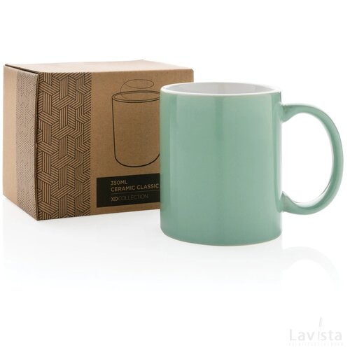 Keramische classic mok Groen