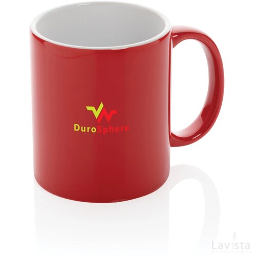 Keramische classic mok Rood