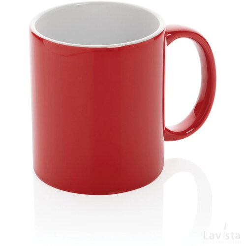 Keramische classic mok Rood