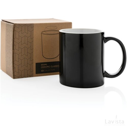 Keramische classic mok Zwart