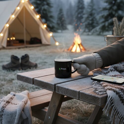 Vintage keramische mok 280 ml zwart, wit 280 ml