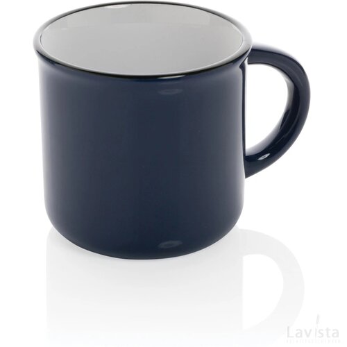 Vintage keramische mok Blauw