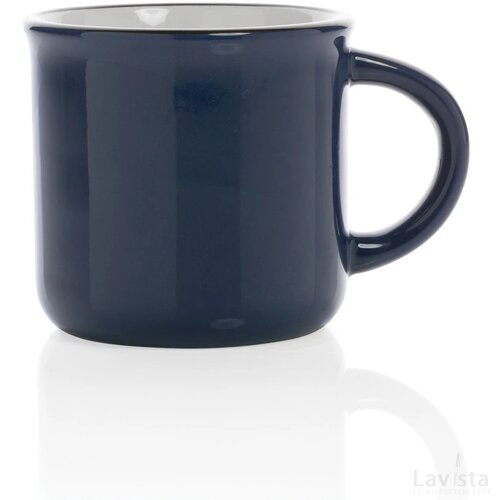 Vintage keramische mok Blauw