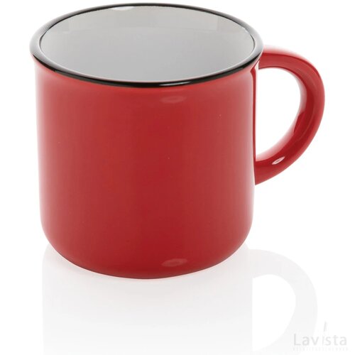 Vintage keramische mok Rood