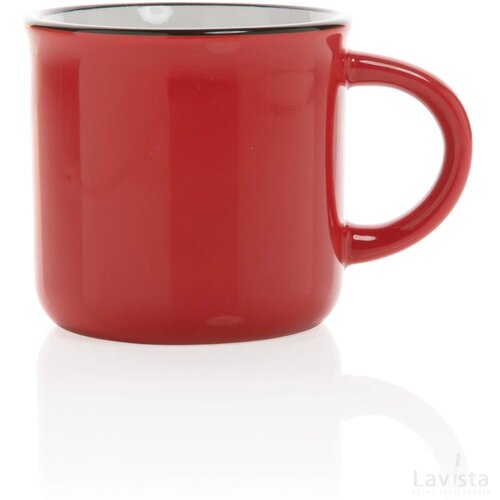 Vintage keramische mok Rood
