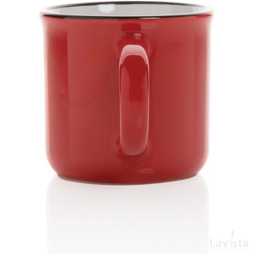 Vintage keramische mok Rood