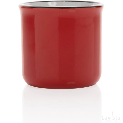 Vintage keramische mok Rood