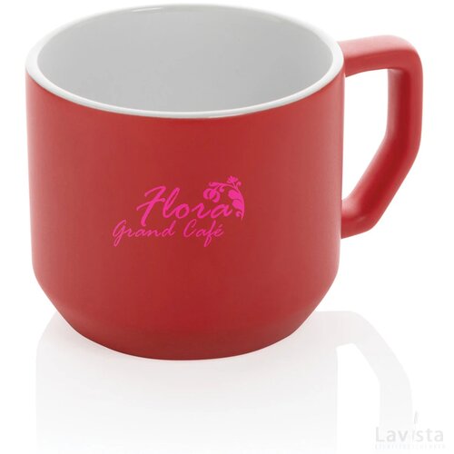 Keramische moderne mok Rood