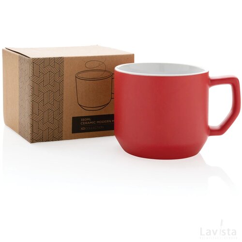 Keramische moderne mok Rood