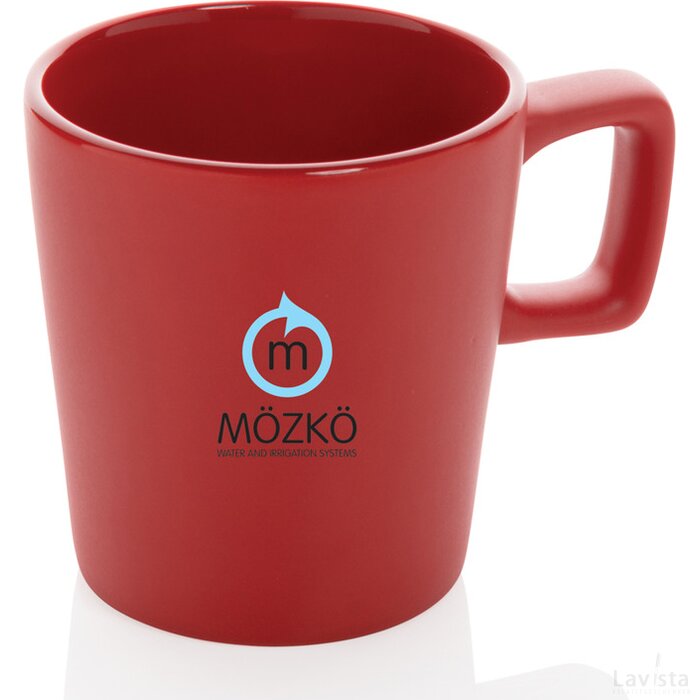 Keramische moderne koffiemok rood