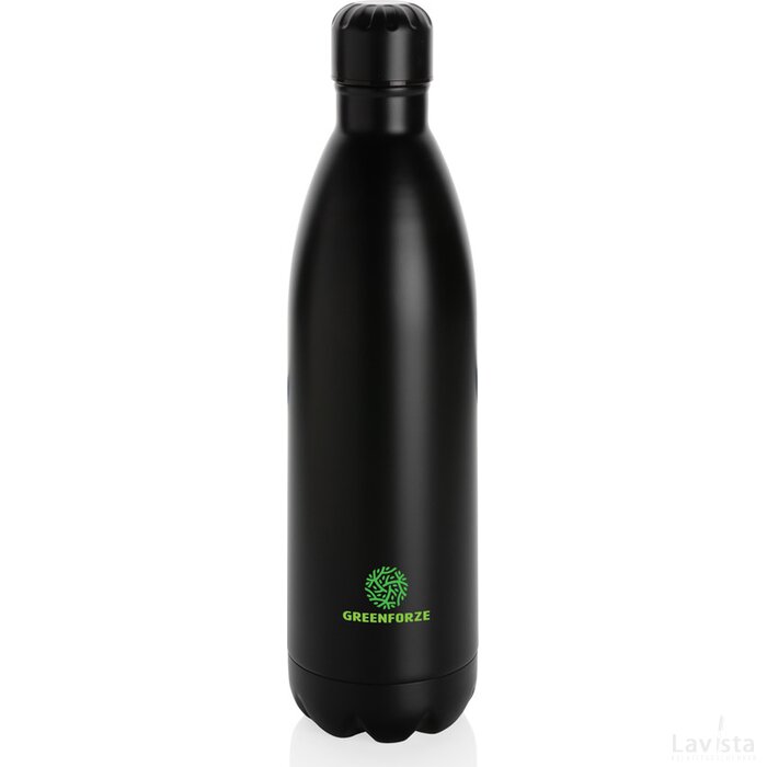 Unikleur vacuum roestvrijstalen fles 1L zwart